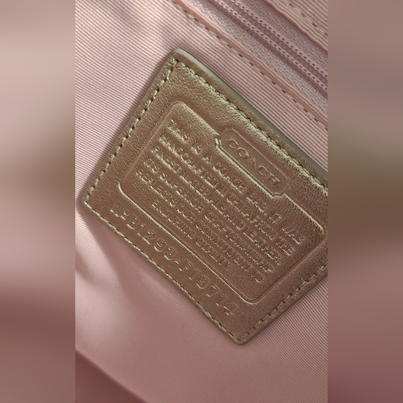 Coach Kyra Signature Messenger Bag White and Silver - Picture 11 of 15